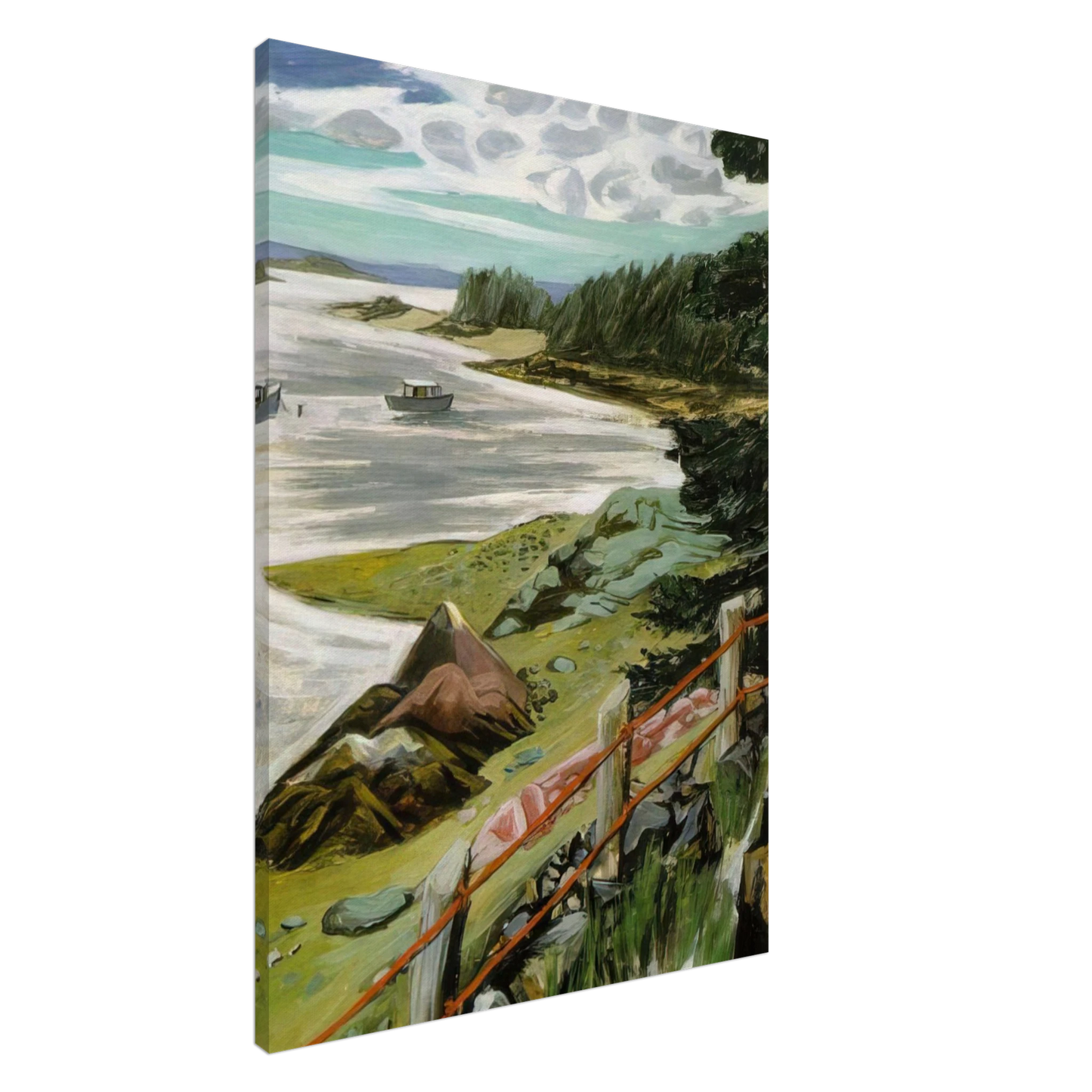 Fairfield Porter - RED CABLES 1940 Canvas - 20x30 cm / 8x12 inches-canvas