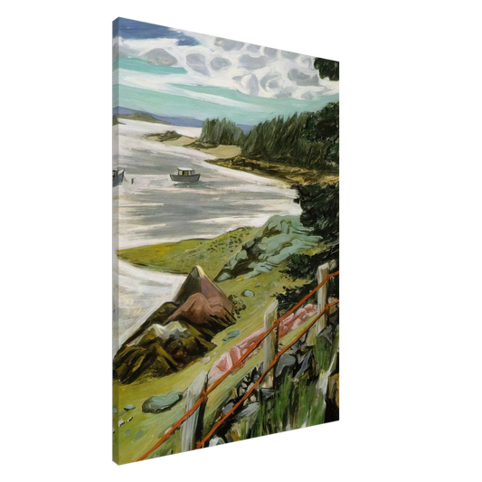 Fairfield Porter - RED CABLES 1940 Canvas - 20x30 cm / 8x12 inches-canvas