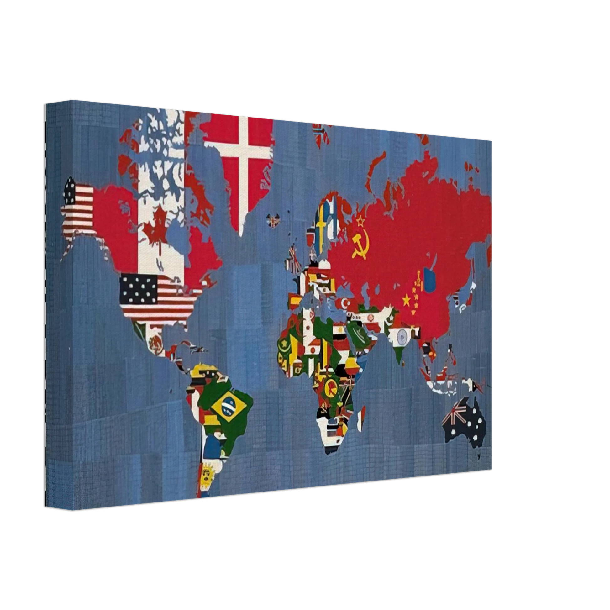 Alighiero Boetti - MAPPA 1978 Canvas - 40x60 cm / 16x24 inches-canvas