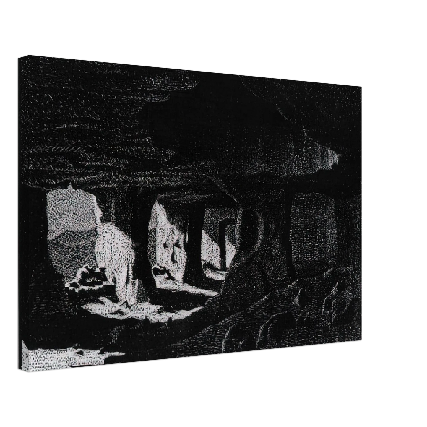 MC Escher - CAVE DWELLINGS NEAR SPERLINGA SICILY Canvas - 70x100 cm / 28x40 inches-canvas