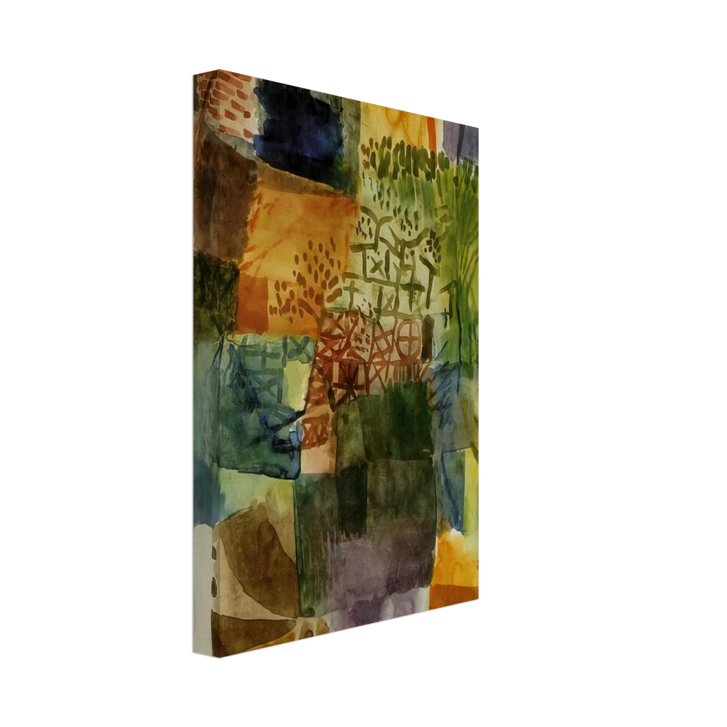 Paul Klee - REMEMBRANCE OF A GARDEN 1914 Canvas - 70x100 cm / 28x40 inches-canvas