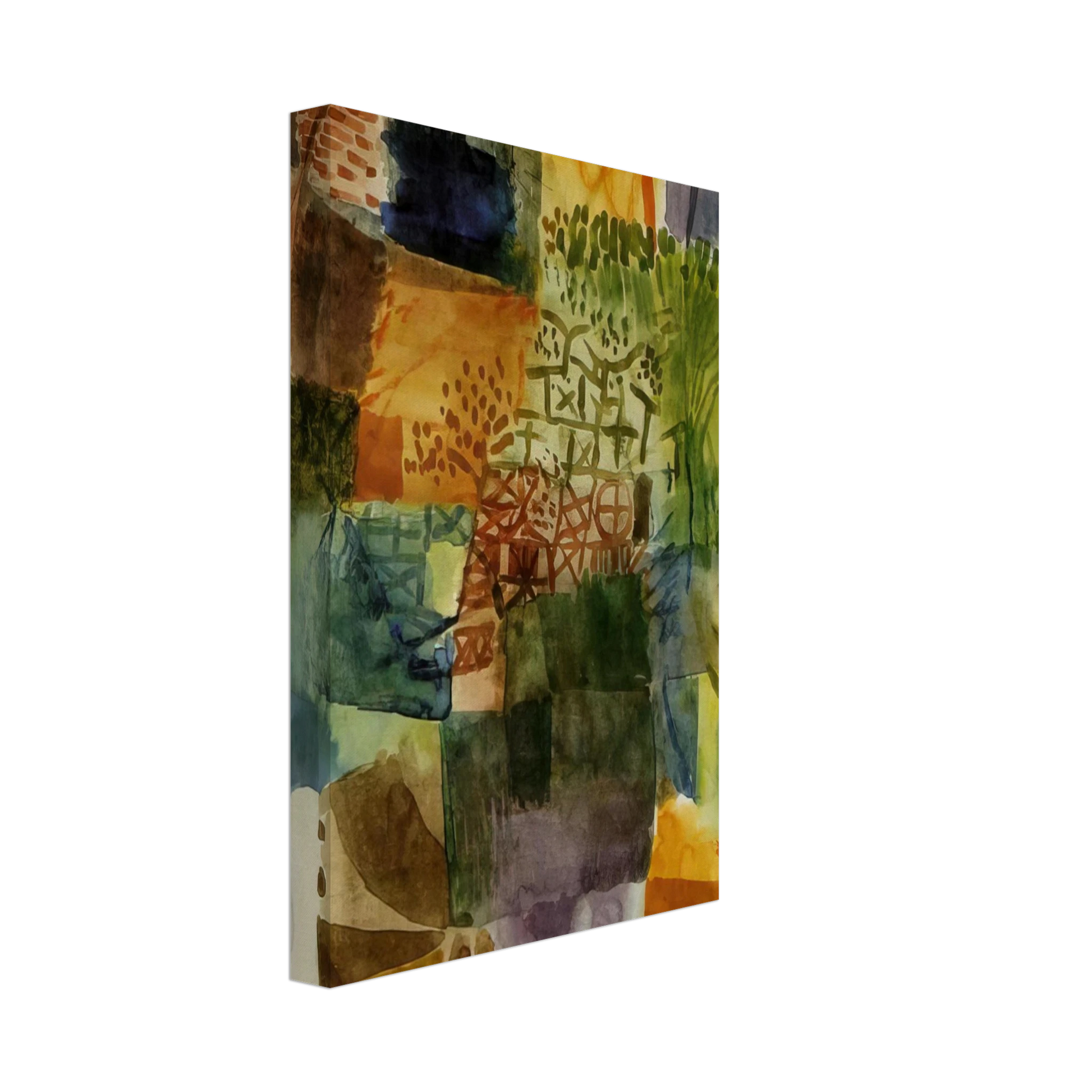 Paul Klee - REMEMBRANCE OF A GARDEN 1914 Canvas - 70x100 cm / 28x40 inches-canvas