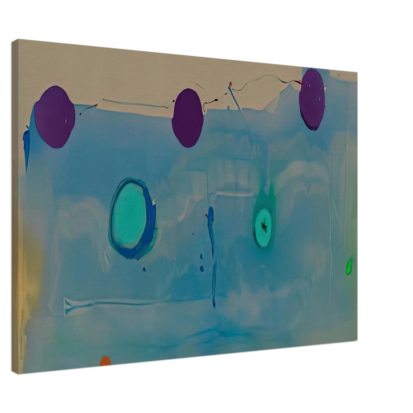 Helen Frankenthaler - Water Shadows, 1988- Canvas - 20x30 cm / 8x12 inches-canvas