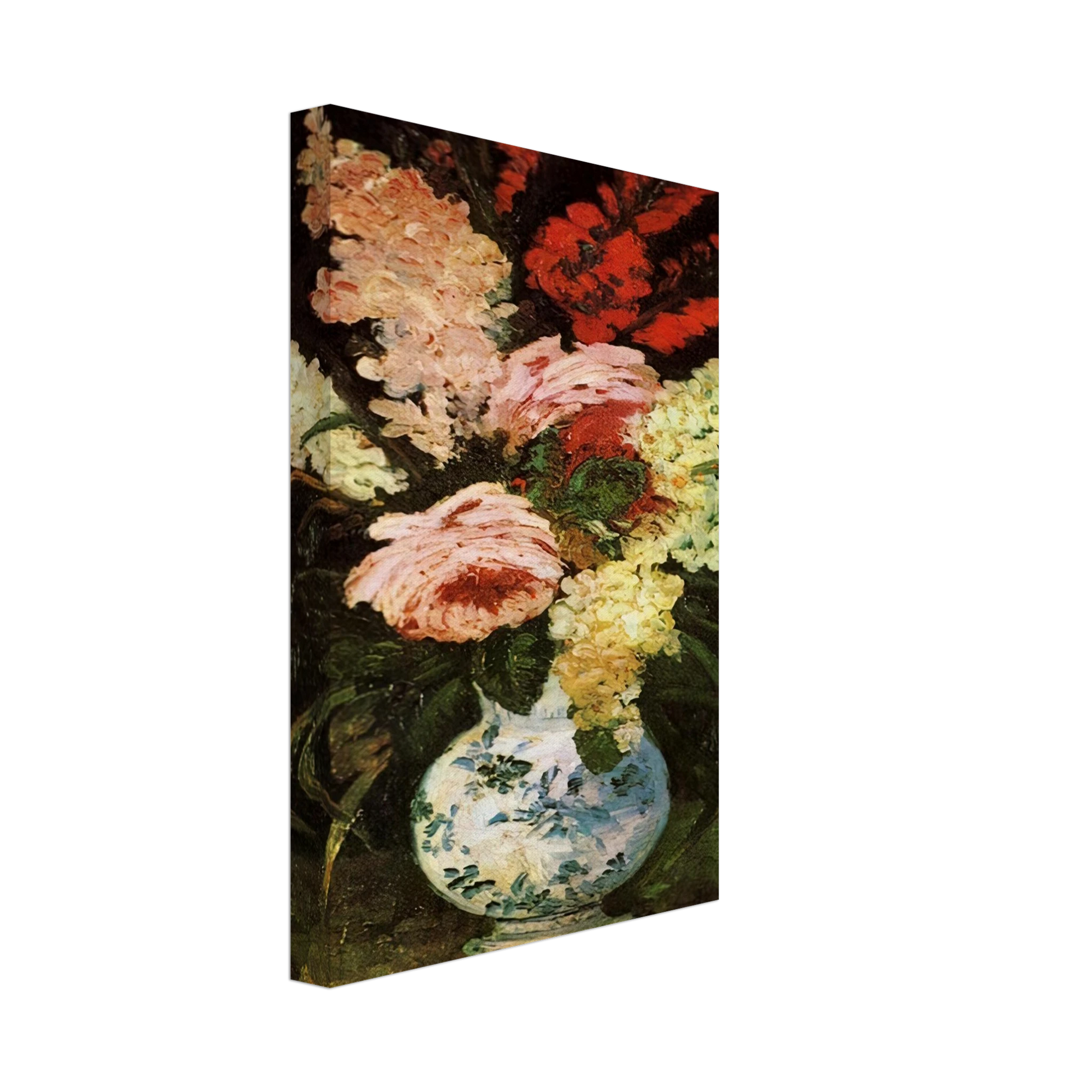 Vincent van Gogh - Vase with Gladioli and Lilac Canvas - 70x100 cm / 28x40 inches-canvas