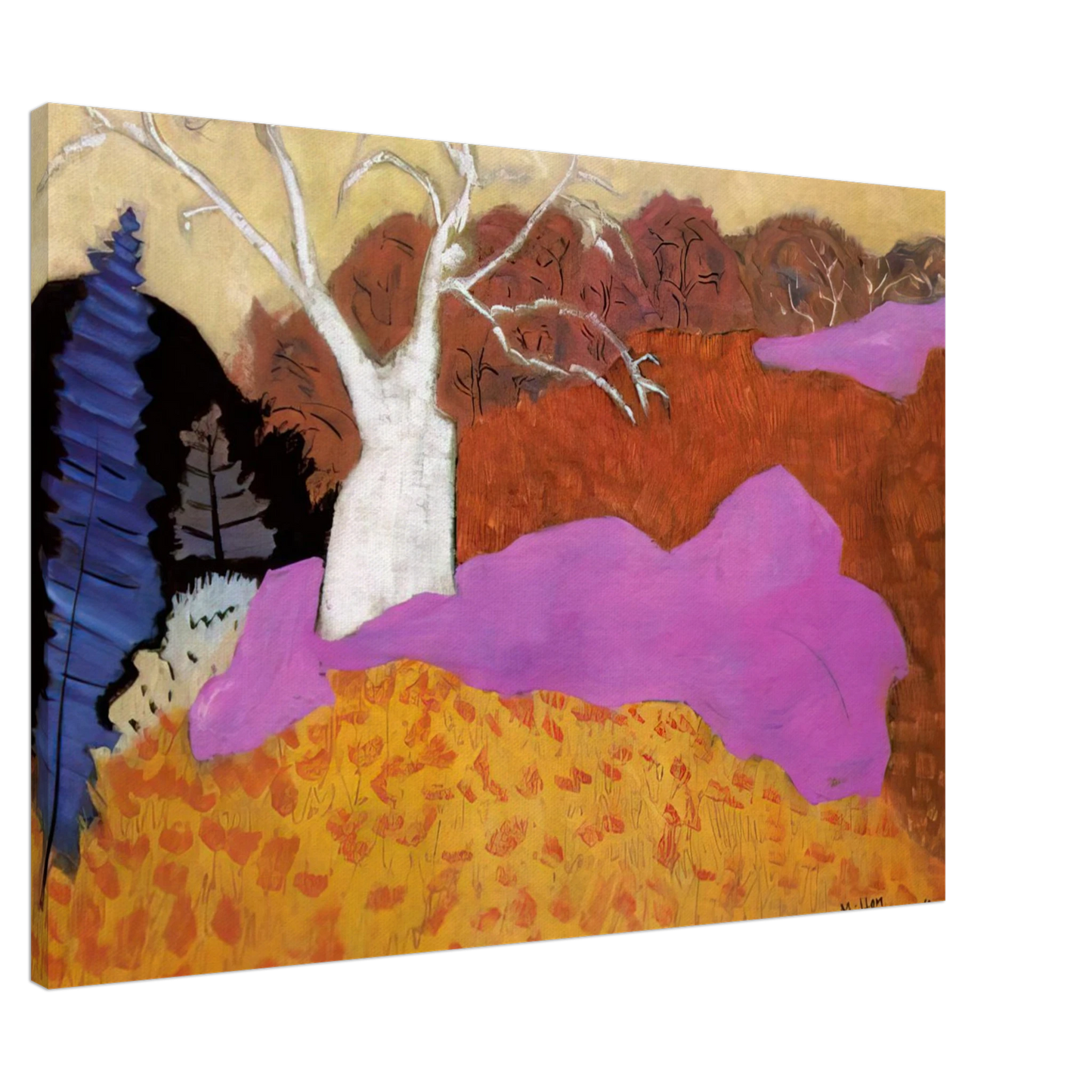 Milton Avery - Autumn - 1944 Canvas - 20x30 cm / 8x12 inches-canvas