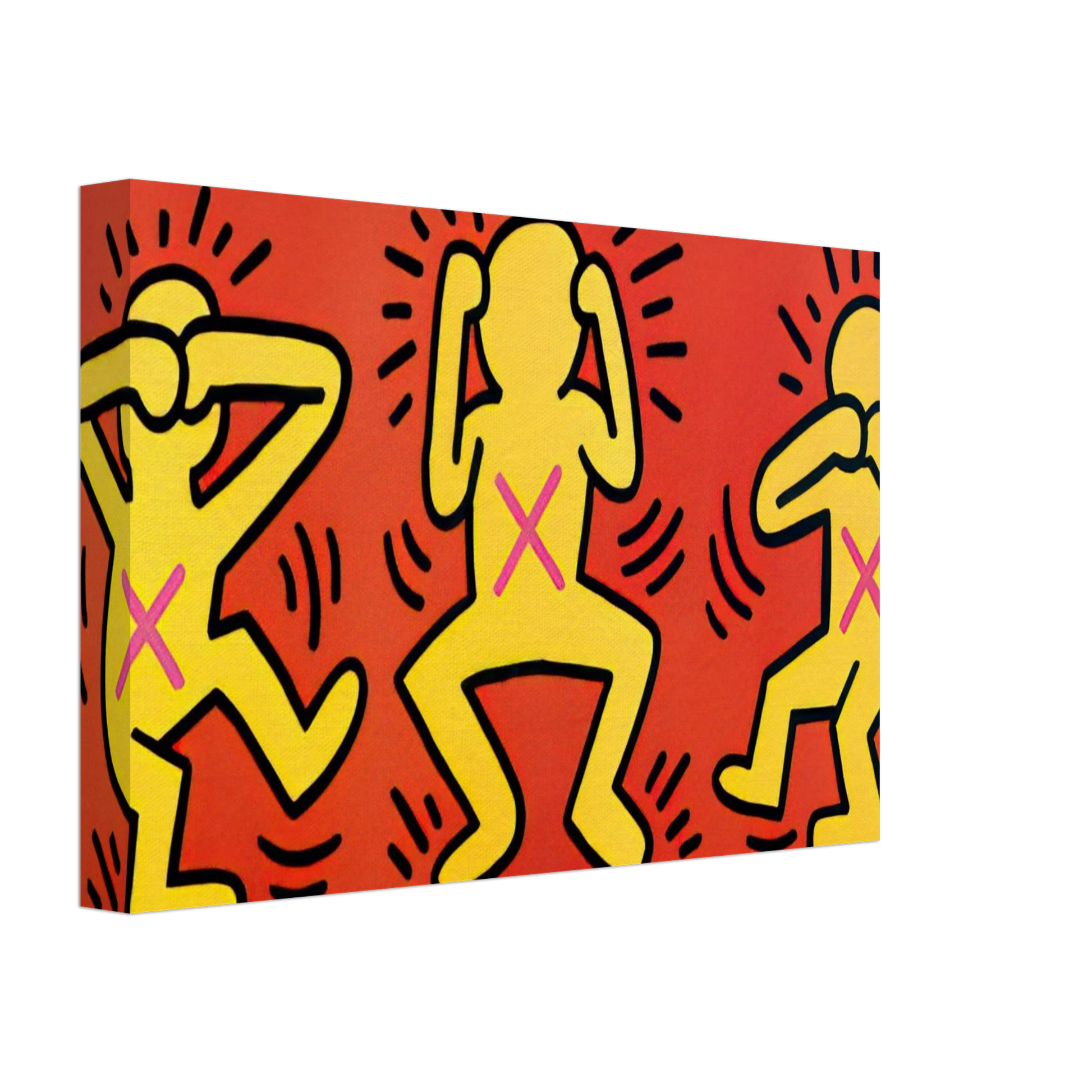 Keith Haring - IGNORANCE FEAR 1989 Canvas - 70x100 cm / 28x40 inches-canvas