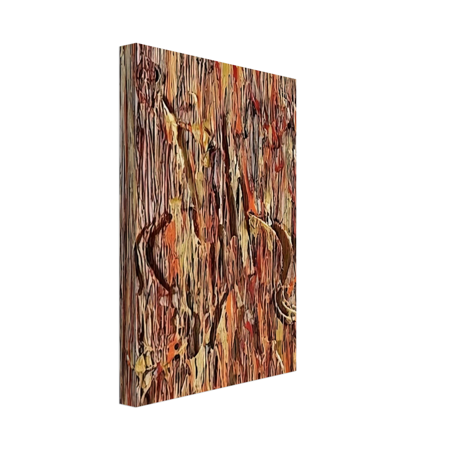 Arman - Gold and Red - 1990 Canvas - 40x60 cm / 16x24 inches-canvas