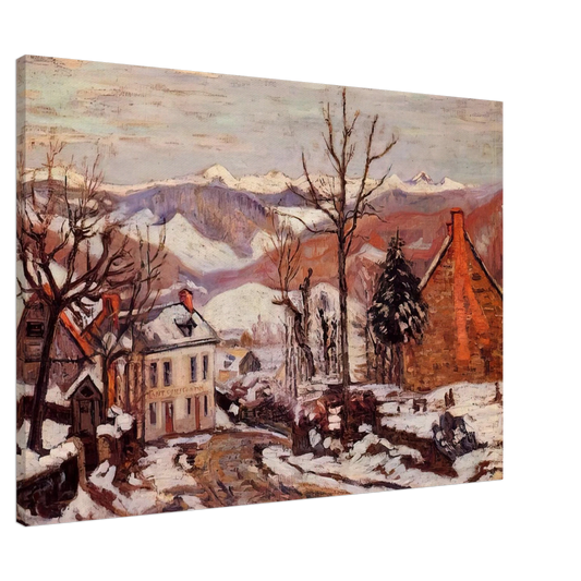 Armand Guillaumin - Winter in Saint-Sauves-d'Auvergne - 1900 France Canvas - 20x30 cm / 8x12 inches-canvas