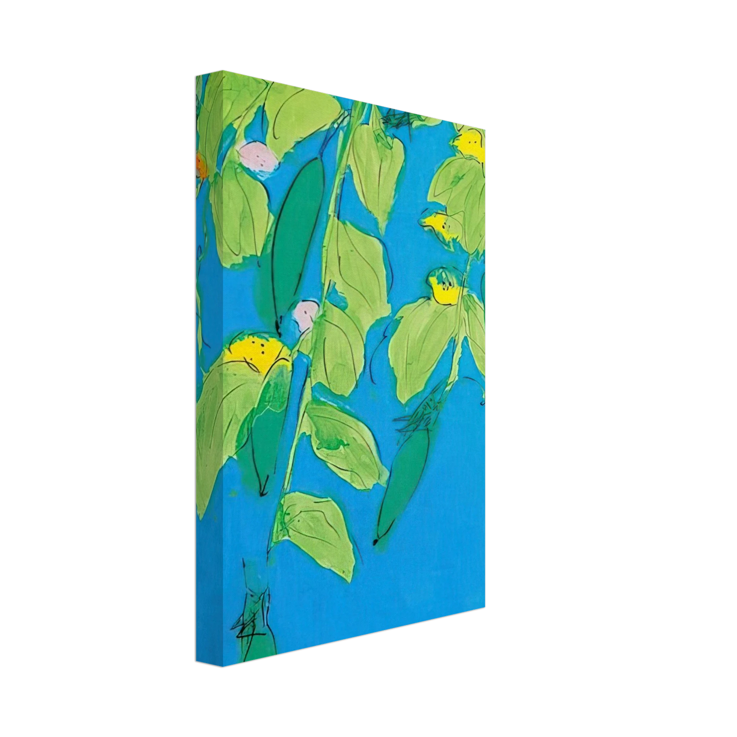 Walasse Ting - Summer Days - 2008 Canvas - 70x100 cm / 28x40 inches-canvas