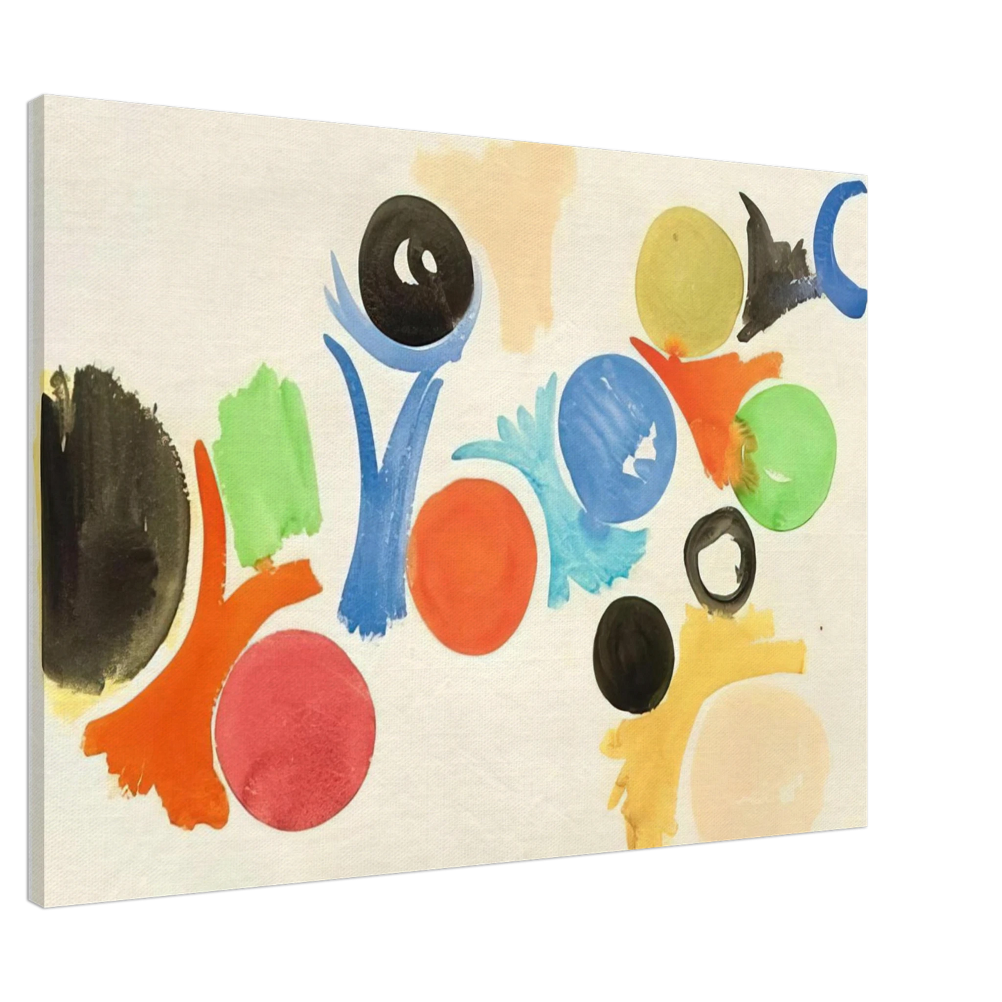Ernst Wilhelm Nay - Untitled - 1957 Canvas - 20x30 cm / 8x12 inches-canvas