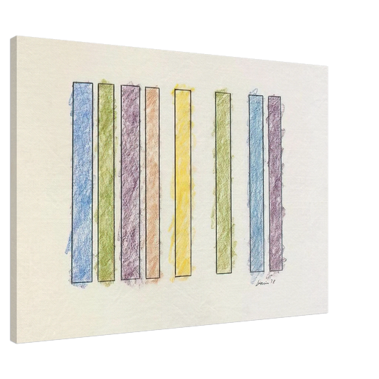 Gene Davis - Untitled - 1978 Canvas - 20x30 cm / 8x12 inches-canvas