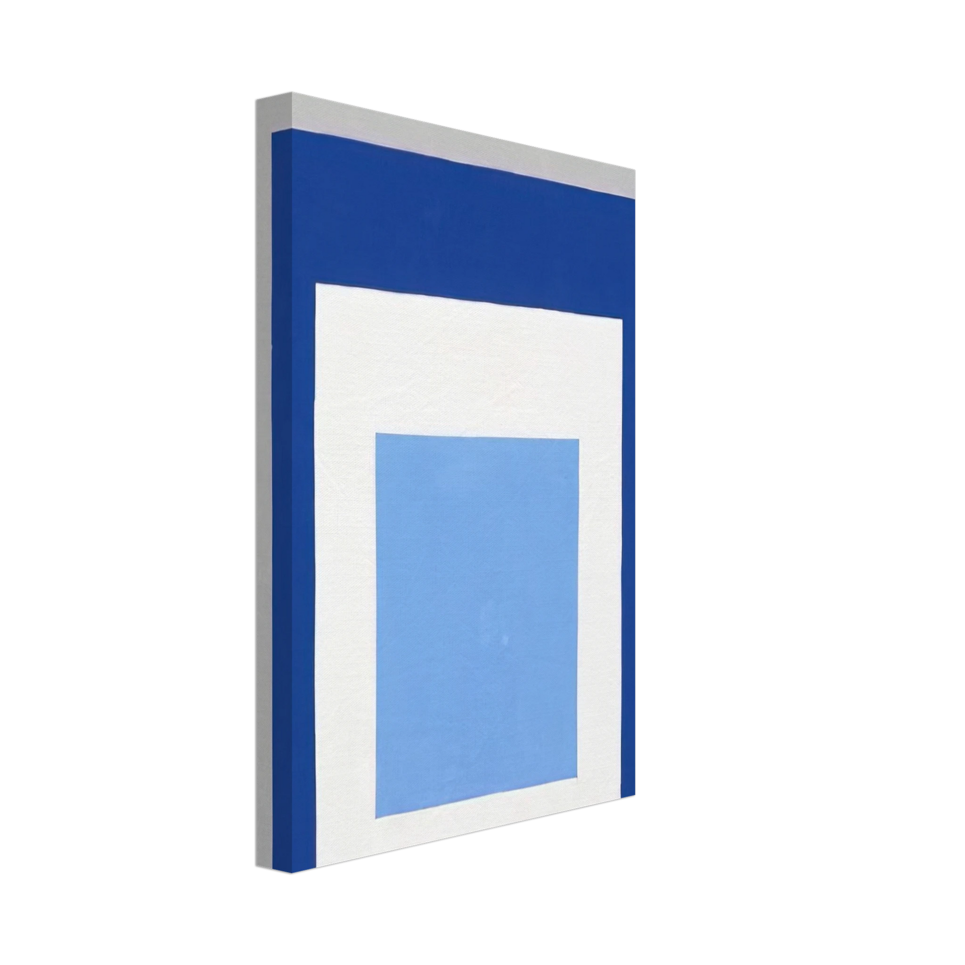 Josef Albers - HOMAGE TO THE SQUARE BLUE WHITE GREY 1951 Canvas - 40x60 cm / 16x24 inches-canvas