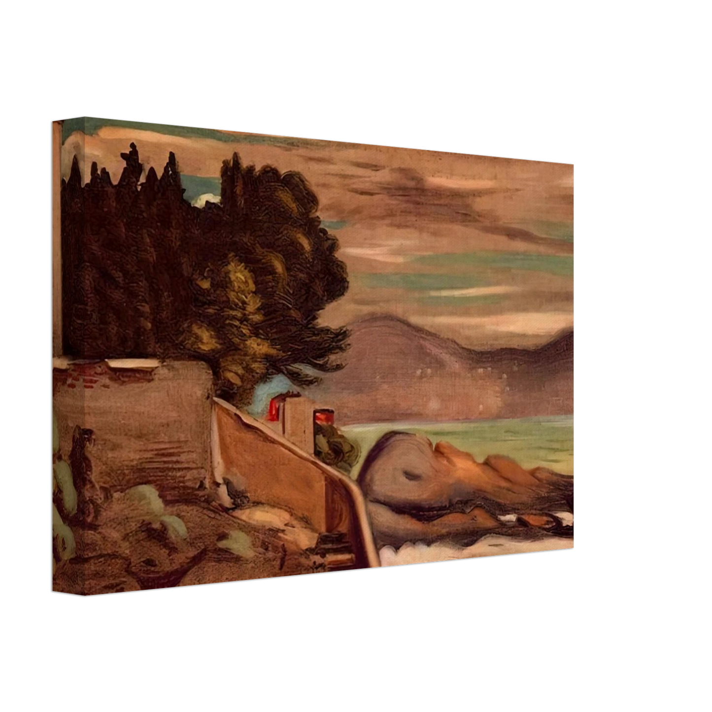 Giorgio de Chirico - LANDSCAPE NEAR GENOVA Canvas - 70x100 cm / 28x40 inches-canvas