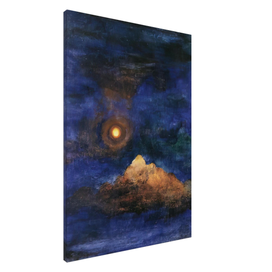 Julius Bissier - Concepimento nel cosmo - 1920 Canvas - 20x30 cm / 8x12 inches-canvas