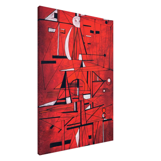 Rene Portocarrero - COMPOSITION 1952 Canvas - 20x30 cm / 8x12 inches-canvas