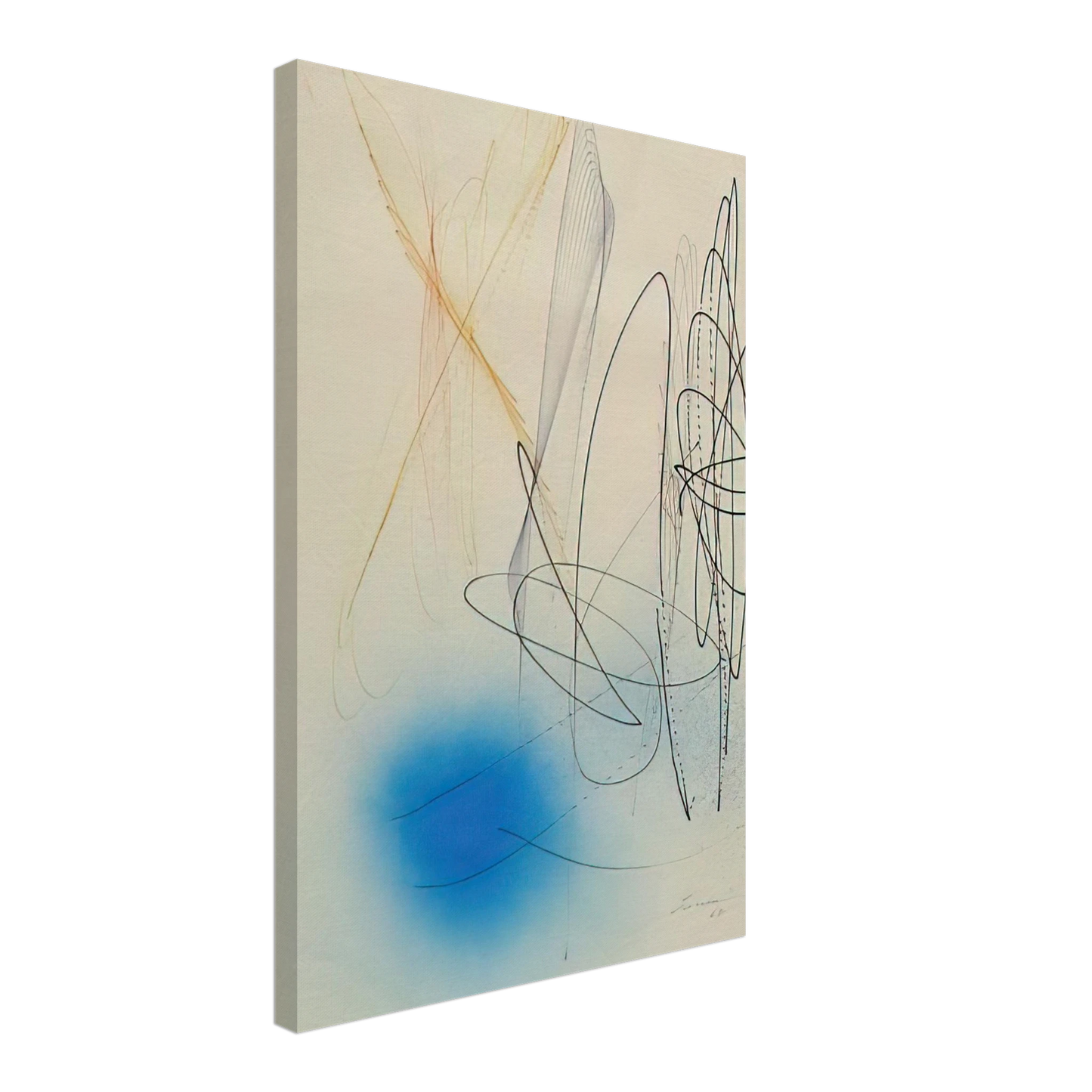 John Ferren - Abstract Composition - 1968 Canvas - 70x100 cm / 28x40 inches-canvas