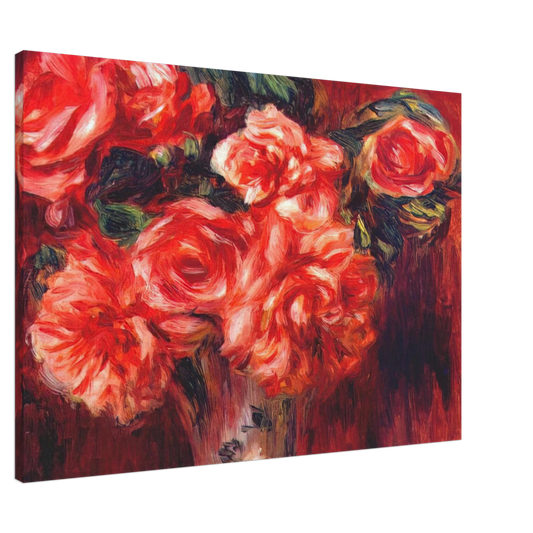 Pierre-Auguste Renoir - Moss roses Canvas - 20x30 cm / 8x12 inches-canvas