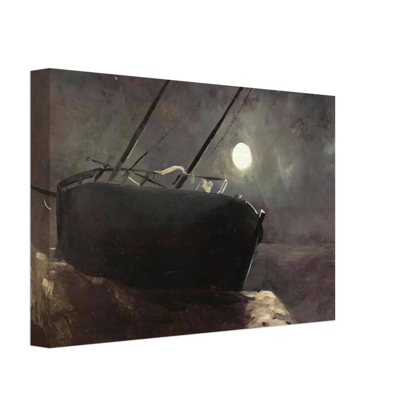 Odilon Redon - BOAT IN THE MOONLIGHT Canvas - 40x60 cm / 16x24 inches-canvas