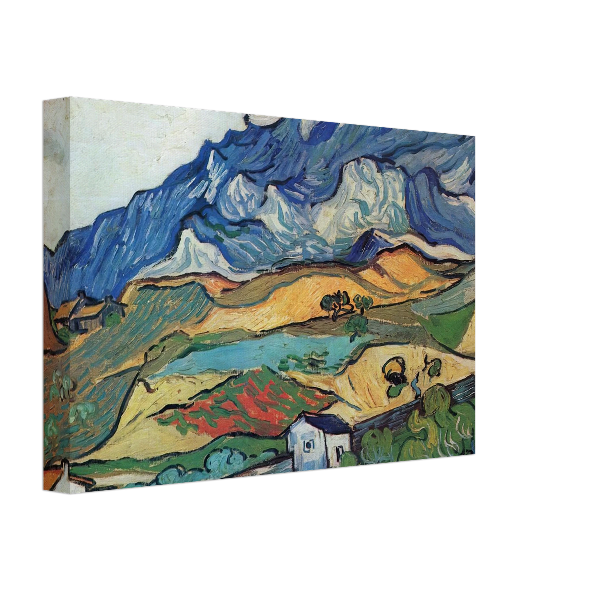 Vincent van Gogh - Les Alpilles, Mountain Landscape near South-Reme Canvas - 70x100 cm / 28x40 inches-canvas
