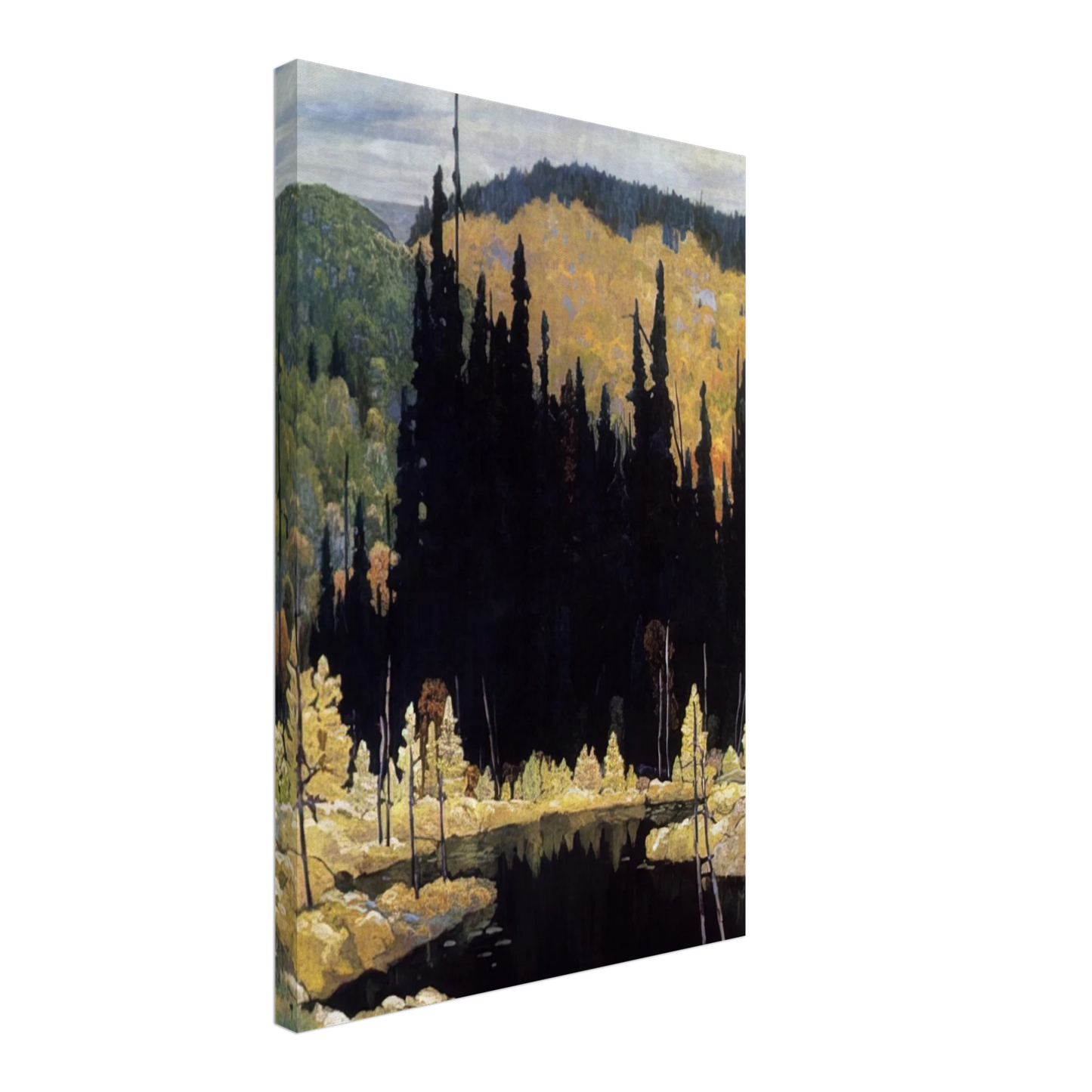 Frank Johnston - Autumn, Algoma - Art Nouveau Modern Canvas - 40x60 cm / 16x24 inches-canvas