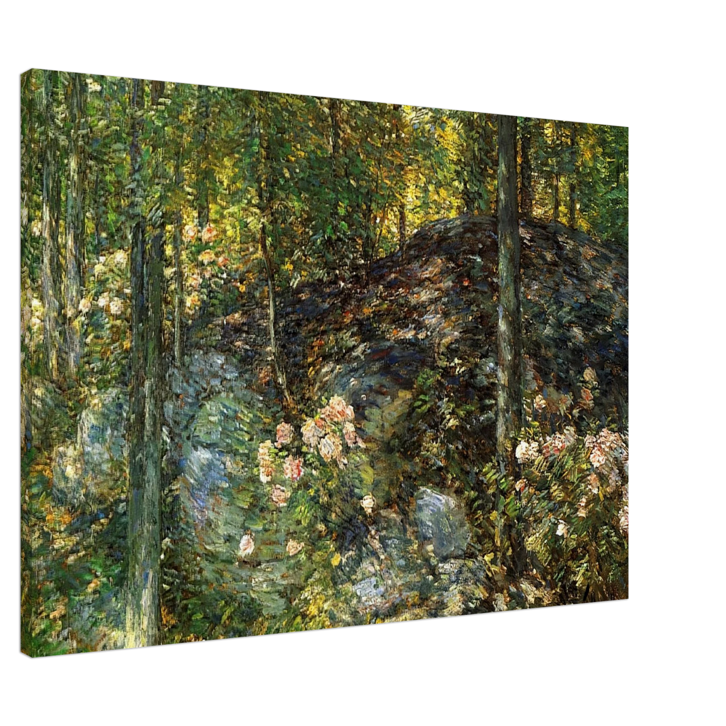 Childe Hassam - Laurel on the Ledges Canvas - 20x30 cm / 8x12 inches-canvas