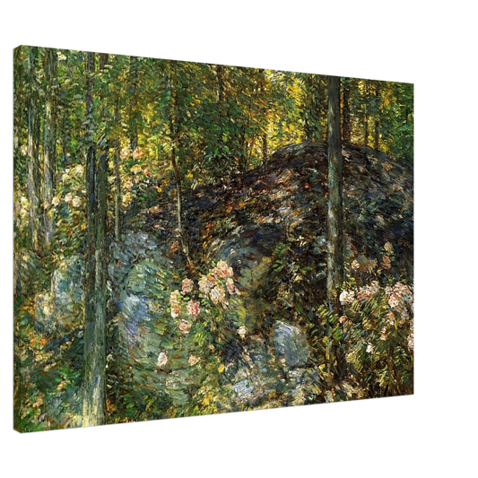 Childe Hassam - Laurel on the Ledges Canvas - 20x30 cm / 8x12 inches-canvas