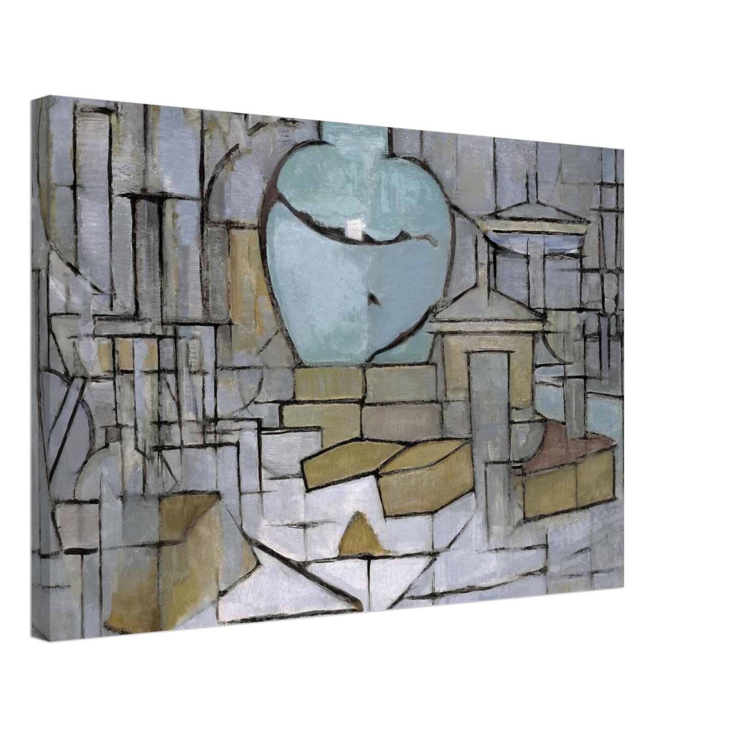 Piet Mondrian - Still Life with Gingerpot 2 Canvas - 40x60 cm / 16x24 inches-canvas