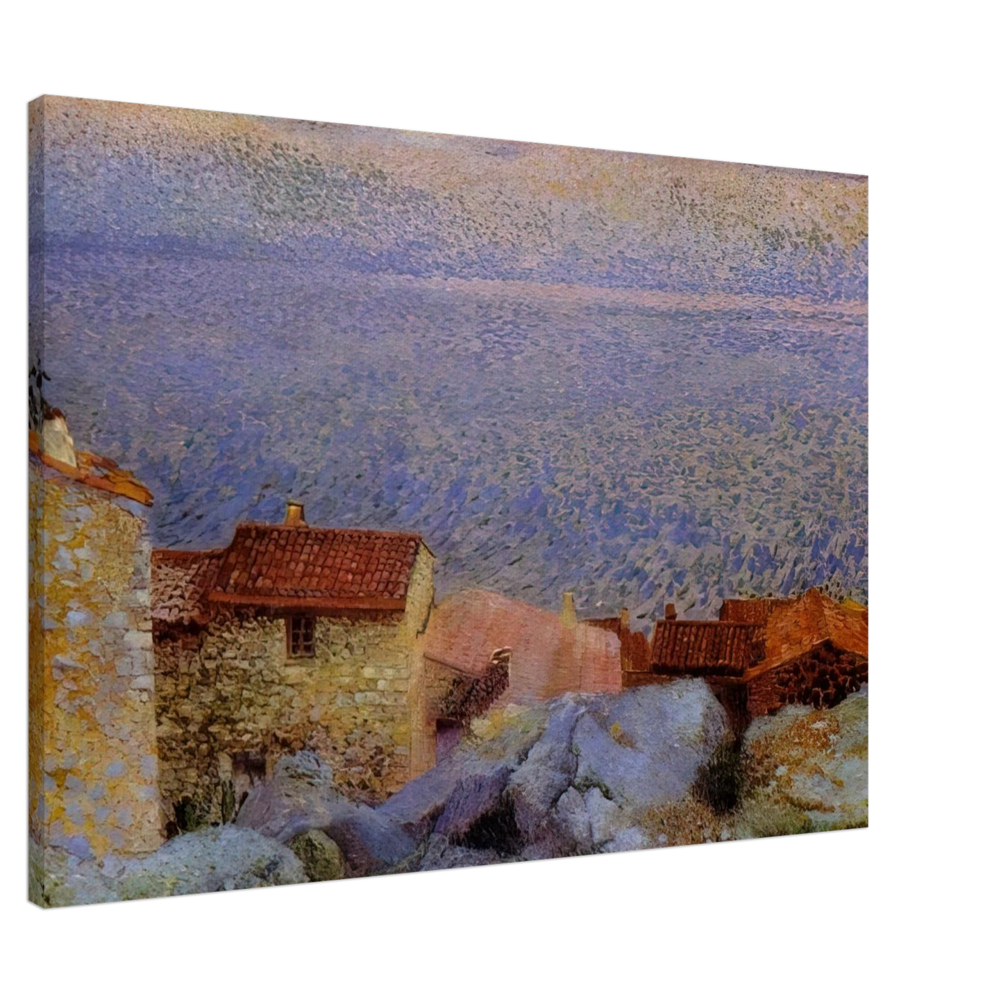 Henri-Edmond Cross - Coastal Landscape Canvas - 20x30 cm / 8x12 inches-canvas