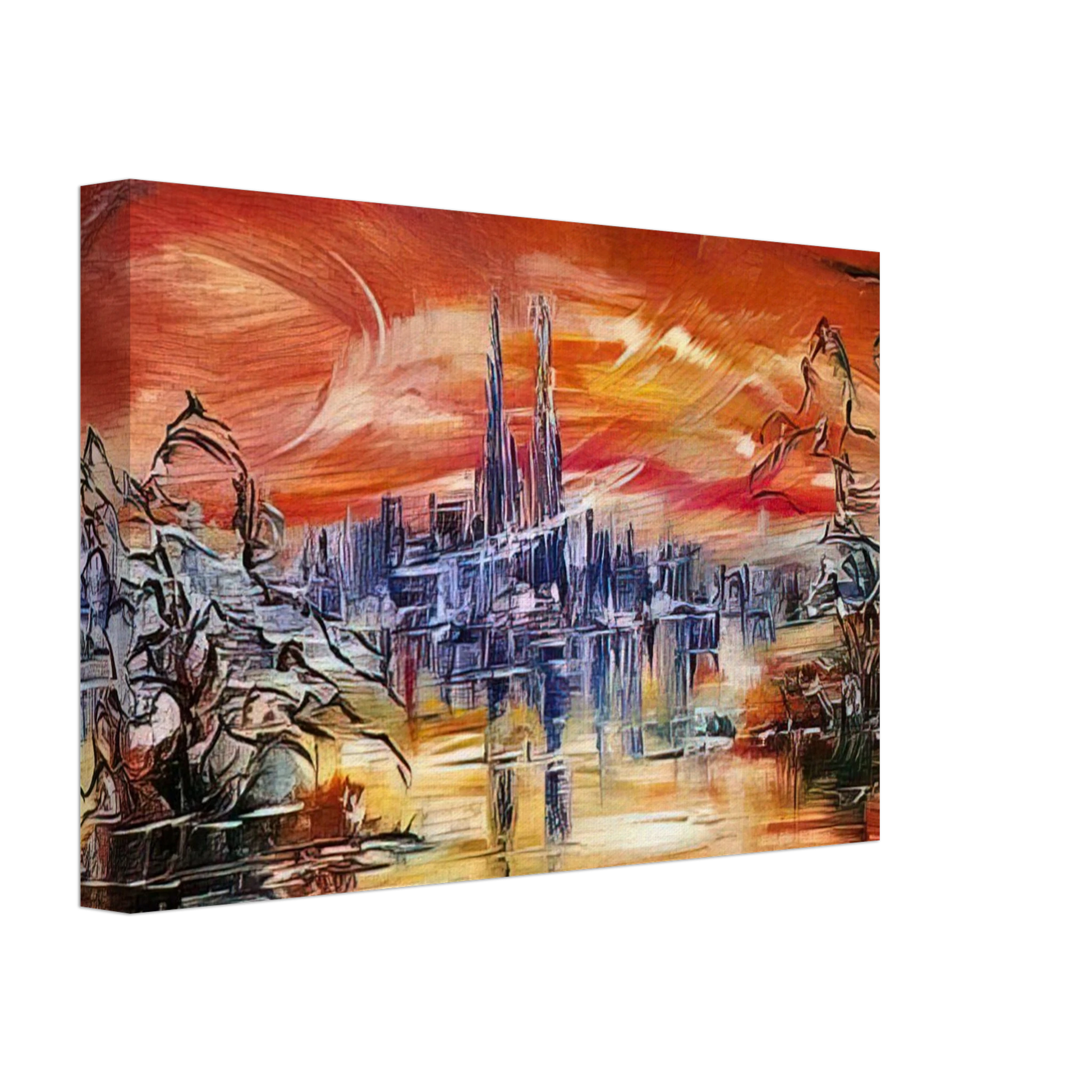 Konrad Zuse - Untitled - 1981 Canvas - 40x60 cm / 16x24 inches-canvas