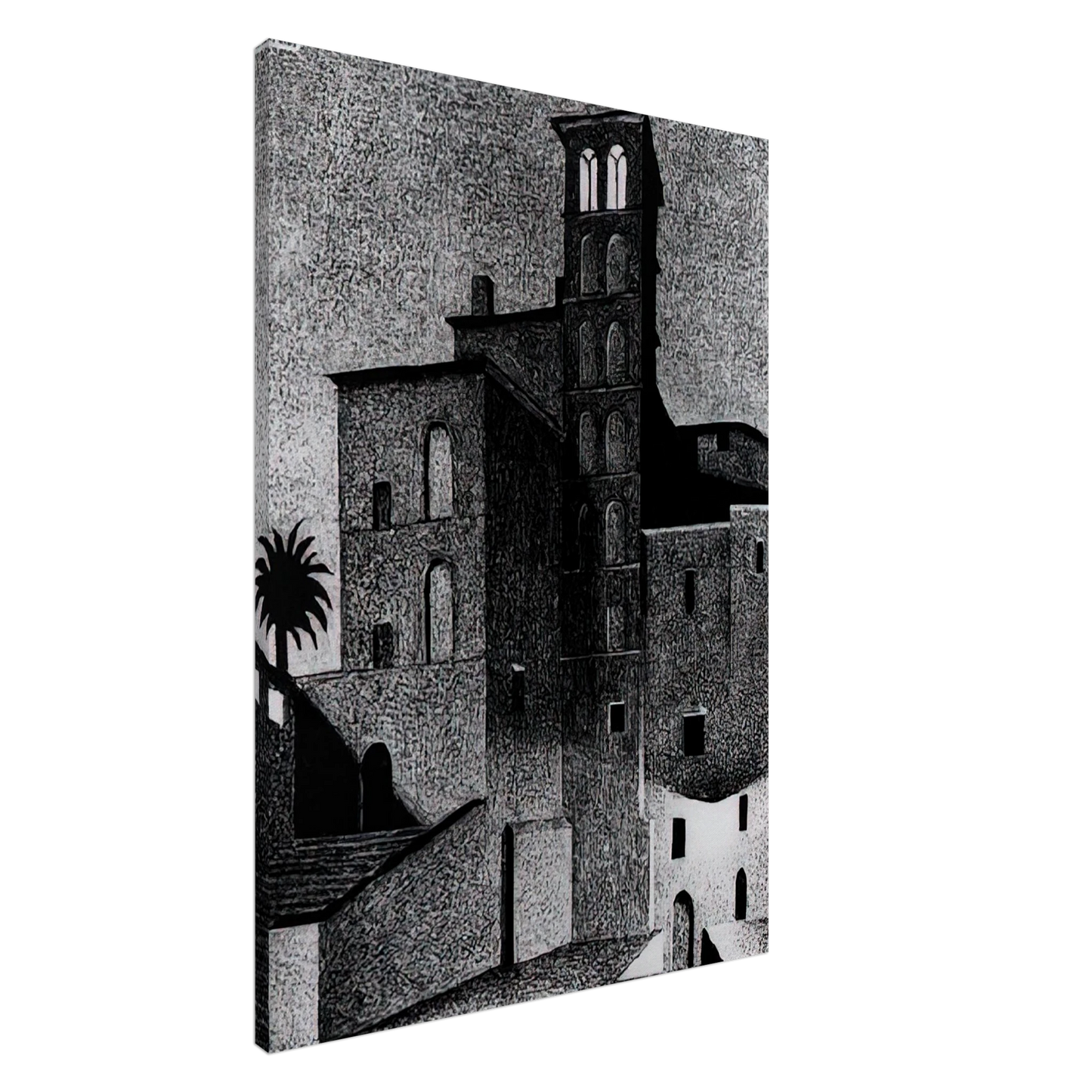 MC Escher - SS GIOVANNI ET PAOLO ROME MAY 1936 1936 Canvas - 20x30 cm / 8x12 inches-canvas