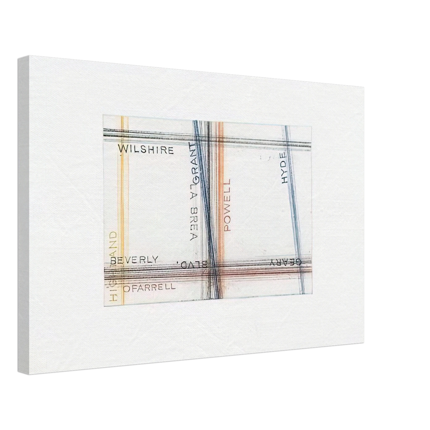 Edward Ruscha - GRANT FROM LOS FRANCISCO SAN ANGELES PORTFOLIO Canvas - 70x100 cm / 28x40 inches-canvas