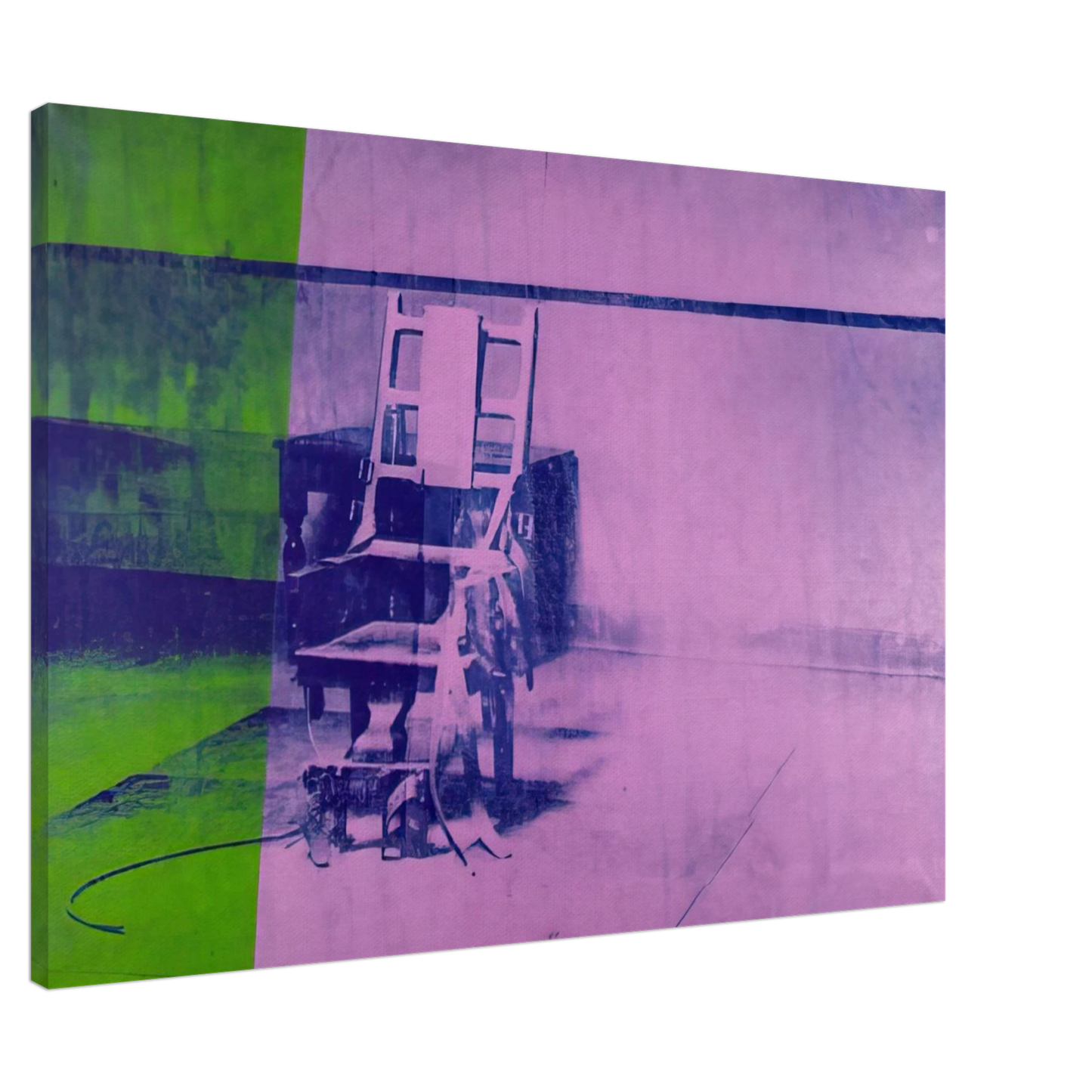 Andy Warhol - Big electric chair Canvas - 20x30 cm / 8x12 inches-canvas