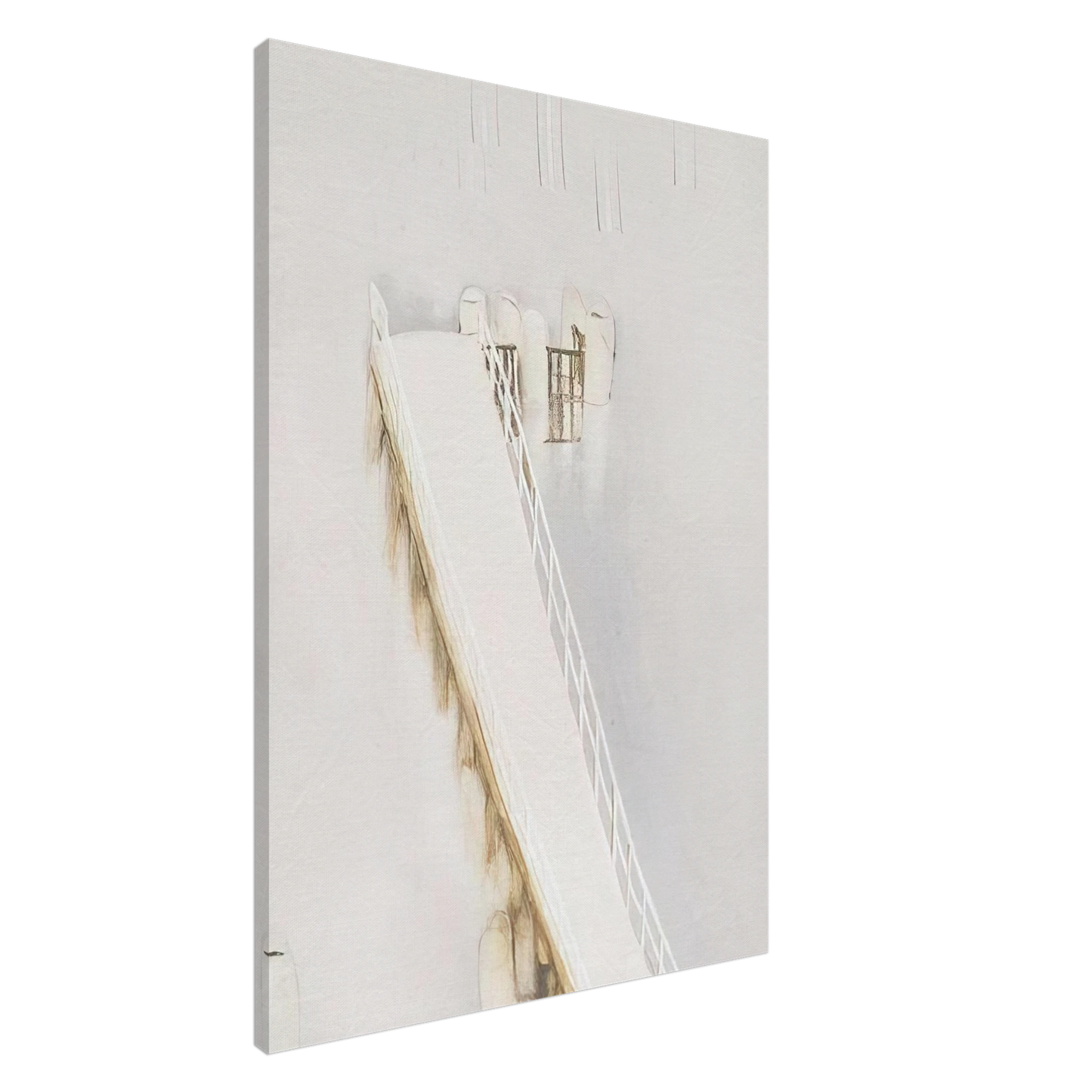 Brett Whiteley - Lavender Bay Pier in the Rain - 1976 Canvas - 20x30 cm / 8x12 inches-canvas