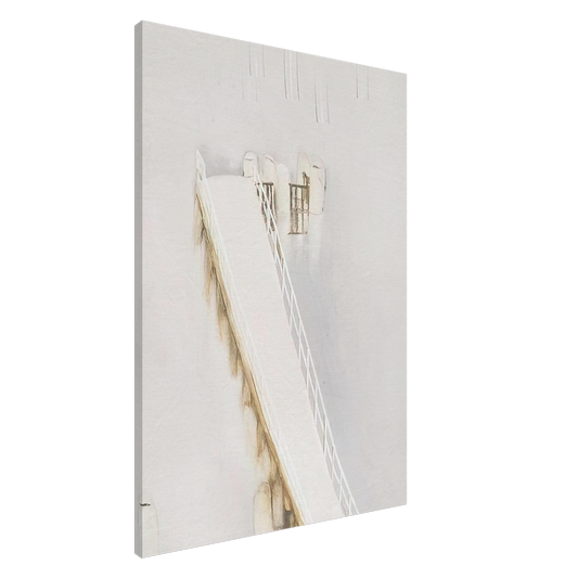 Brett Whiteley - Lavender Bay Pier in the Rain - 1976 Canvas - 20x30 cm / 8x12 inches-canvas