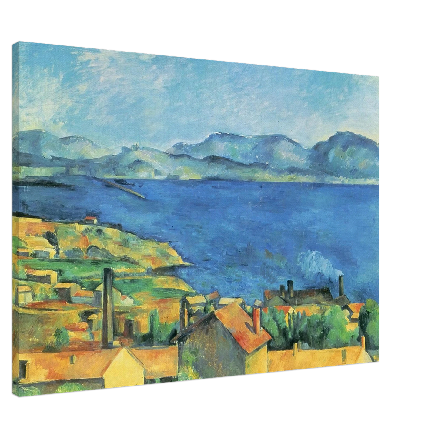 Paul Cezanne - The Gulf of Marseille Seen from L'Estaque Canvas - 20x30 cm / 8x12 inches-canvas