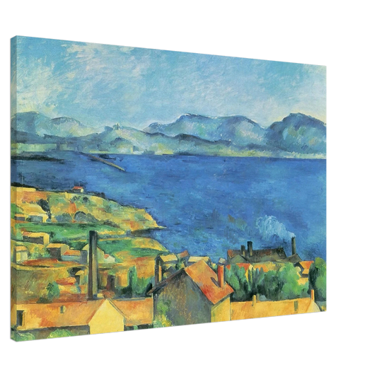 Paul Cezanne - The Gulf of Marseille Seen from L'Estaque Canvas - 20x30 cm / 8x12 inches-canvas