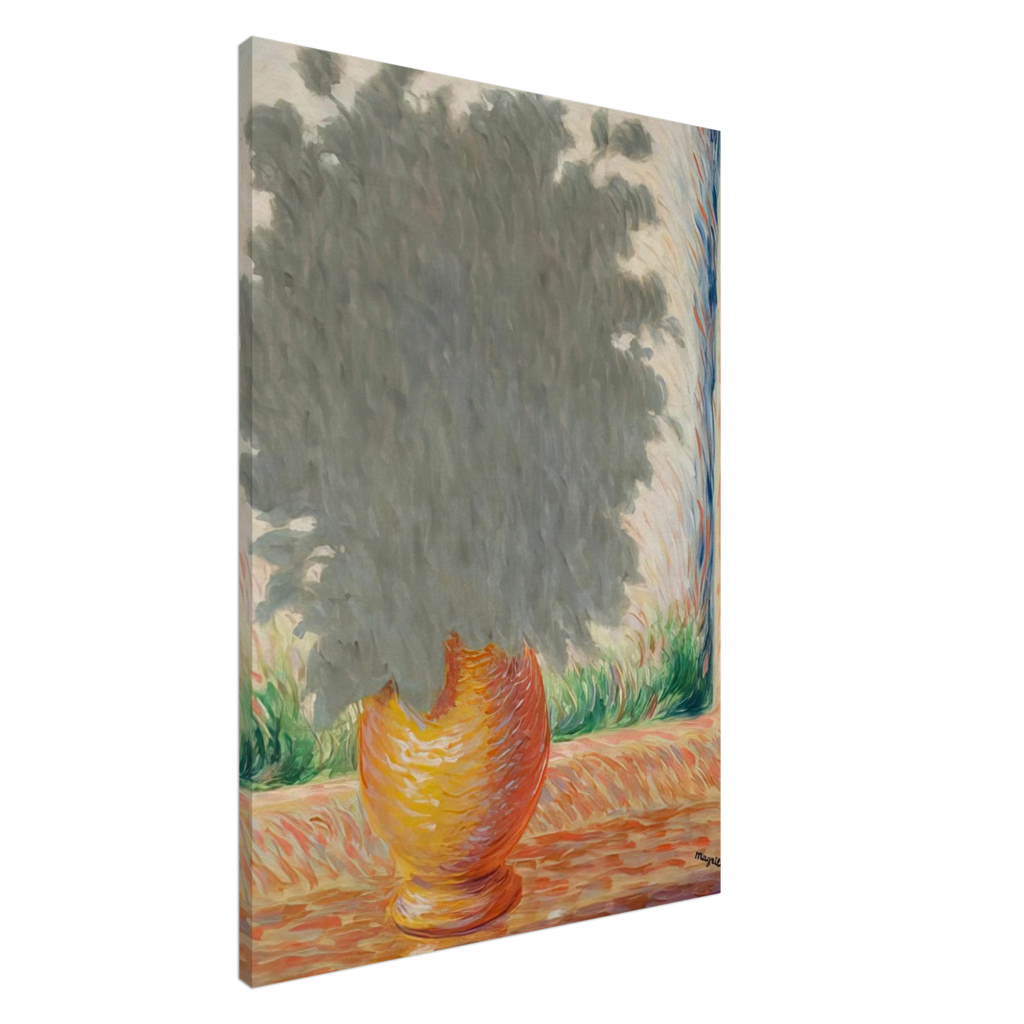 Rene Magritte - LIGHTNING 1944 Canvas - 20x30 cm / 8x12 inches-canvas