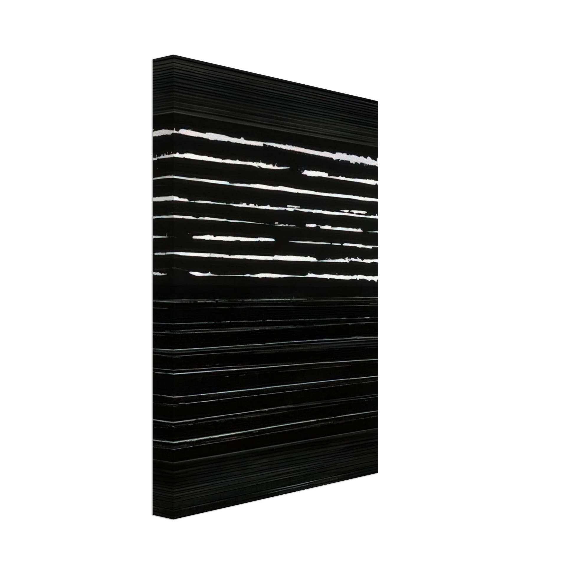 Pierre Soulages - Peinture 324 x 181 cm, 14 mars 1999 Polyptyque - 1999 Canvas - 70x100 cm / 28x40 inches-canvas
