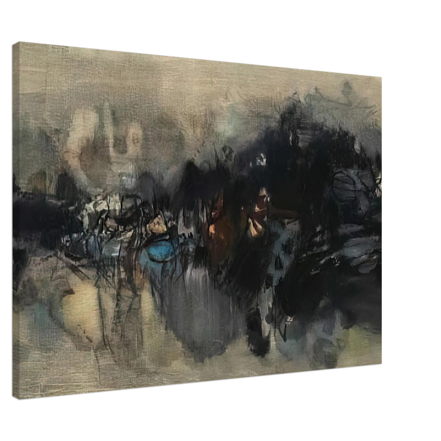 Chu teh Chun - UNTITLED 1964 Canvas - 20x30 cm / 8x12 inches-canvas