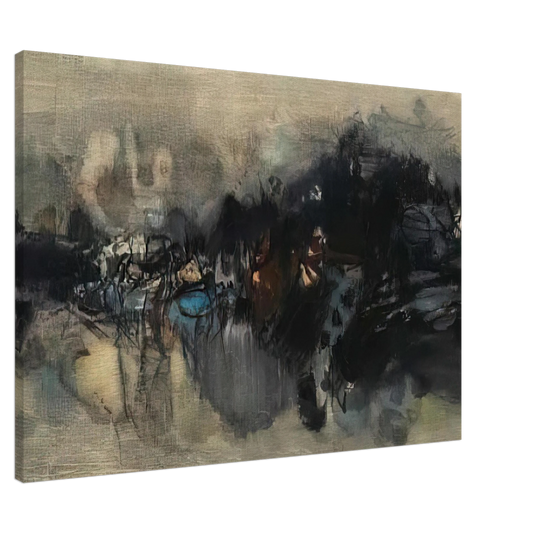 Chu teh Chun - UNTITLED 1964 Canvas - 20x30 cm / 8x12 inches-canvas