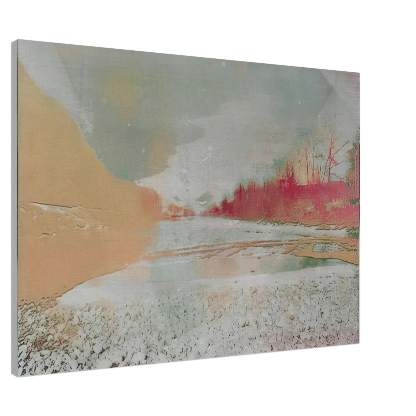 Dieter Roth - View of the Emme - 1971 Canvas - 20x30 cm / 8x12 inches-canvas