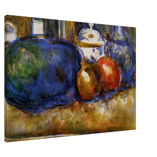 Paul Cezanne - Still Life with Watermelon and Pemegranates Canvas - 20x30 cm / 8x12 inches-canvas