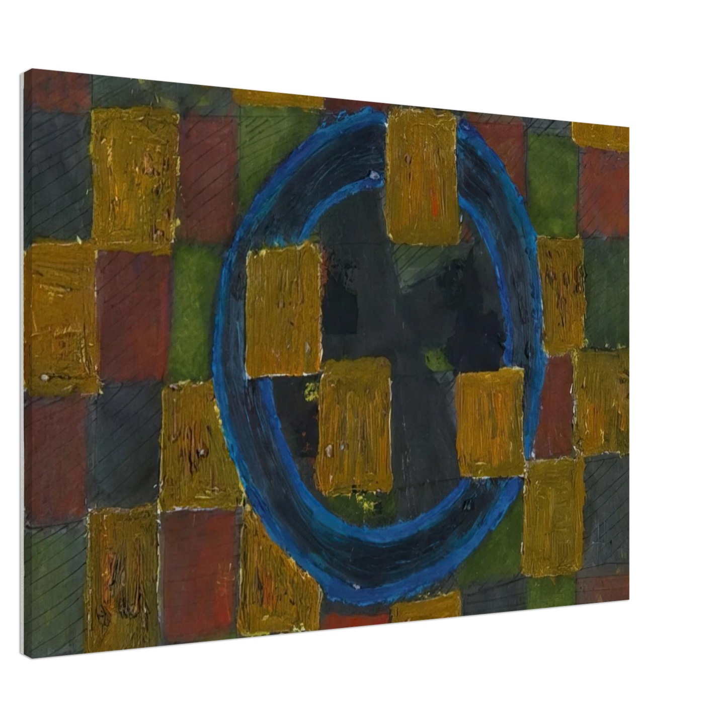 Johannes Itten - Kreise und Quadrate - 1963 Canvas - 20x30 cm / 8x12 inches-canvas