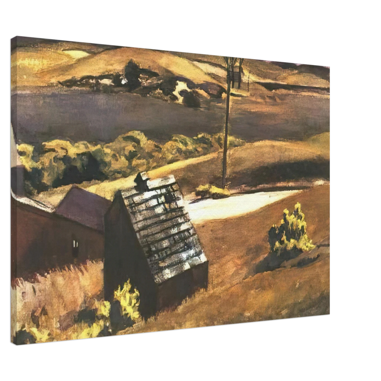 Edward Hopper - Burly Cobb Hen Coop and Barn Canvas - 20x30 cm / 8x12 inches-canvas