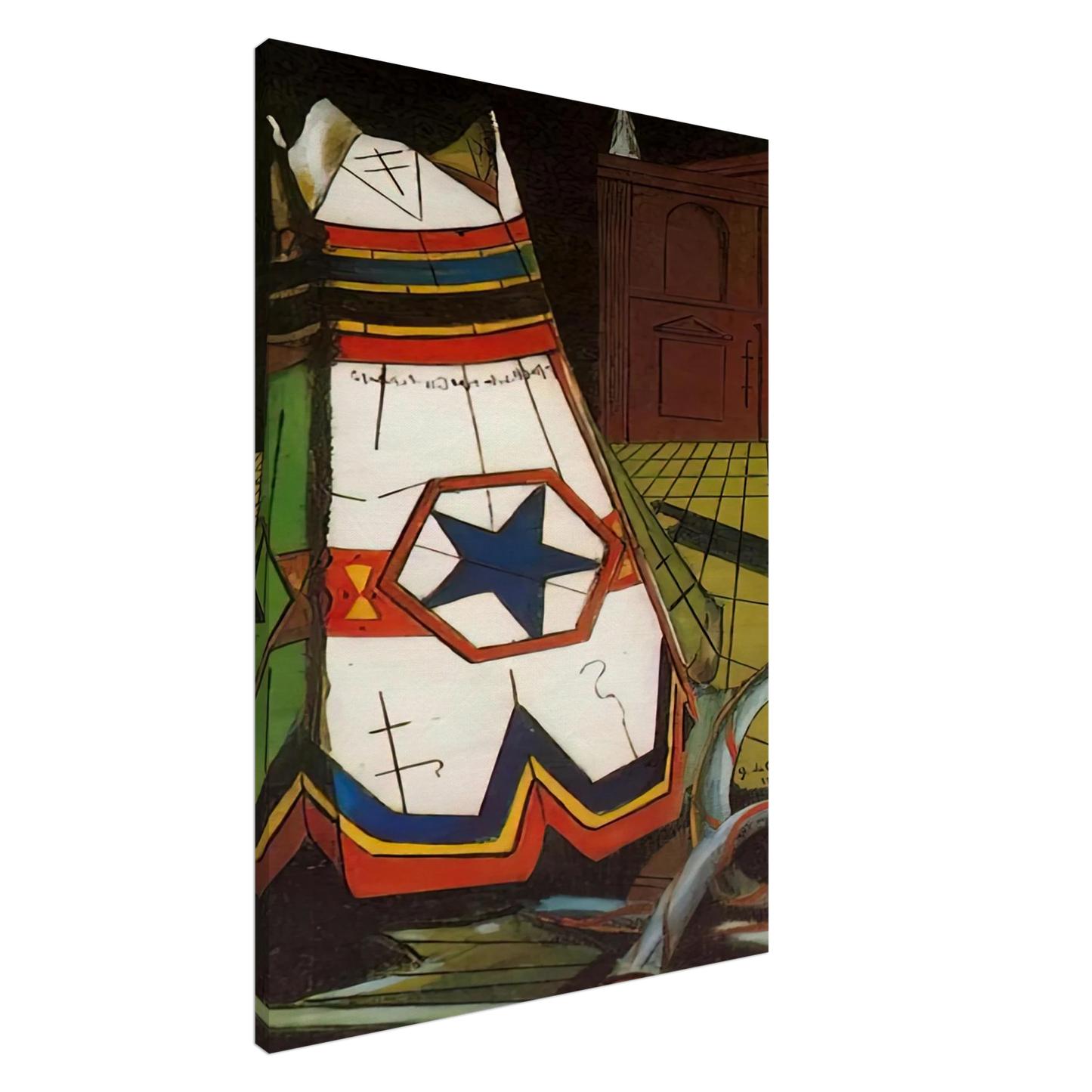 Giorgio de Chirico - PLAYTHINGS OF THE PRINCE 1915 Canvas - 20x30 cm / 8x12 inches-canvas