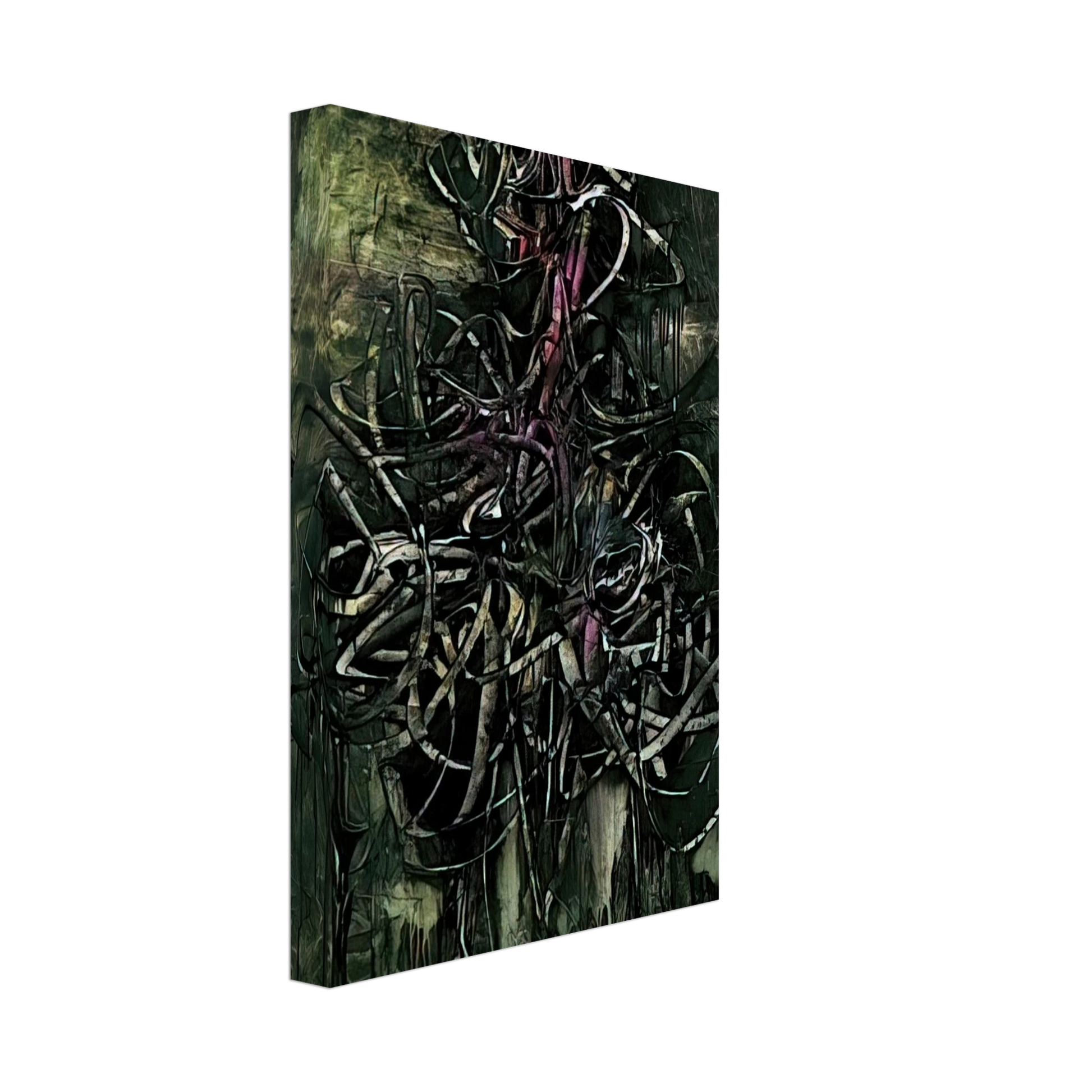 Simon Hantai - Peinture - 1957 Canvas - 40x60 cm / 16x24 inches-canvas