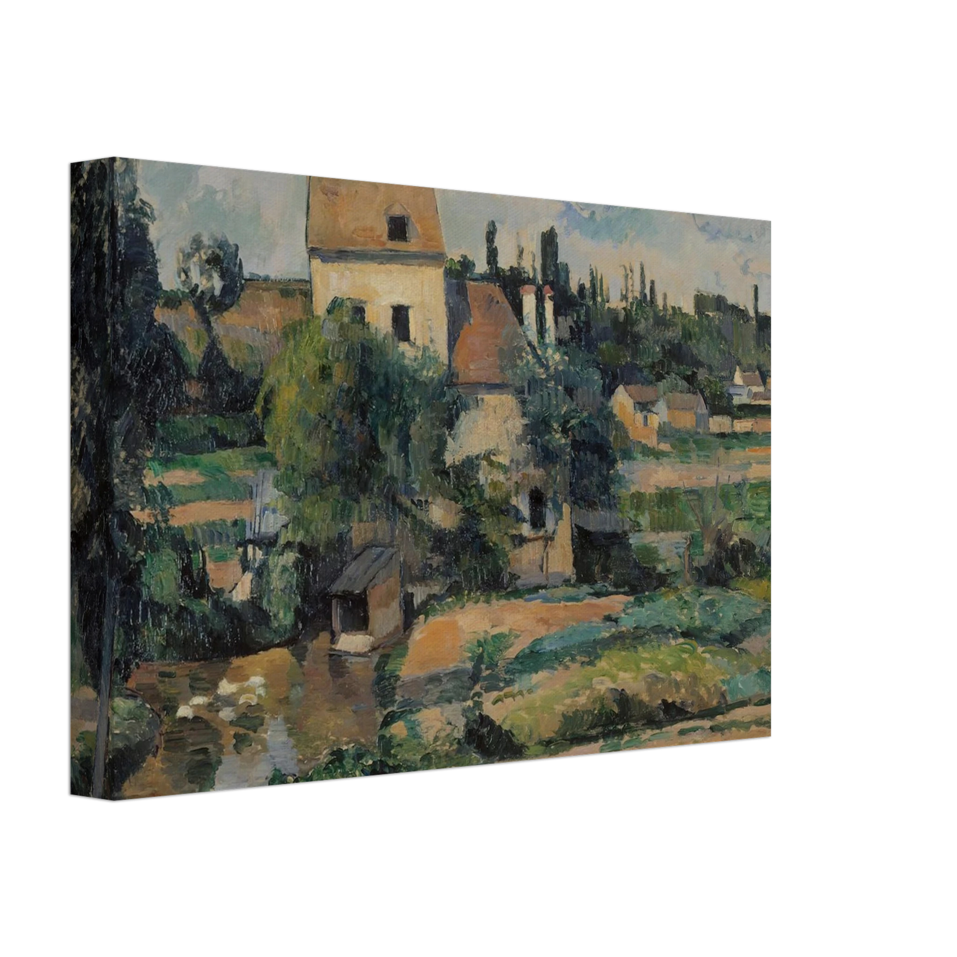 Paul Cezanne - Moulin de la Couleuvre at Pontoise Canvas - 40x60 cm / 16x24 inches-canvas
