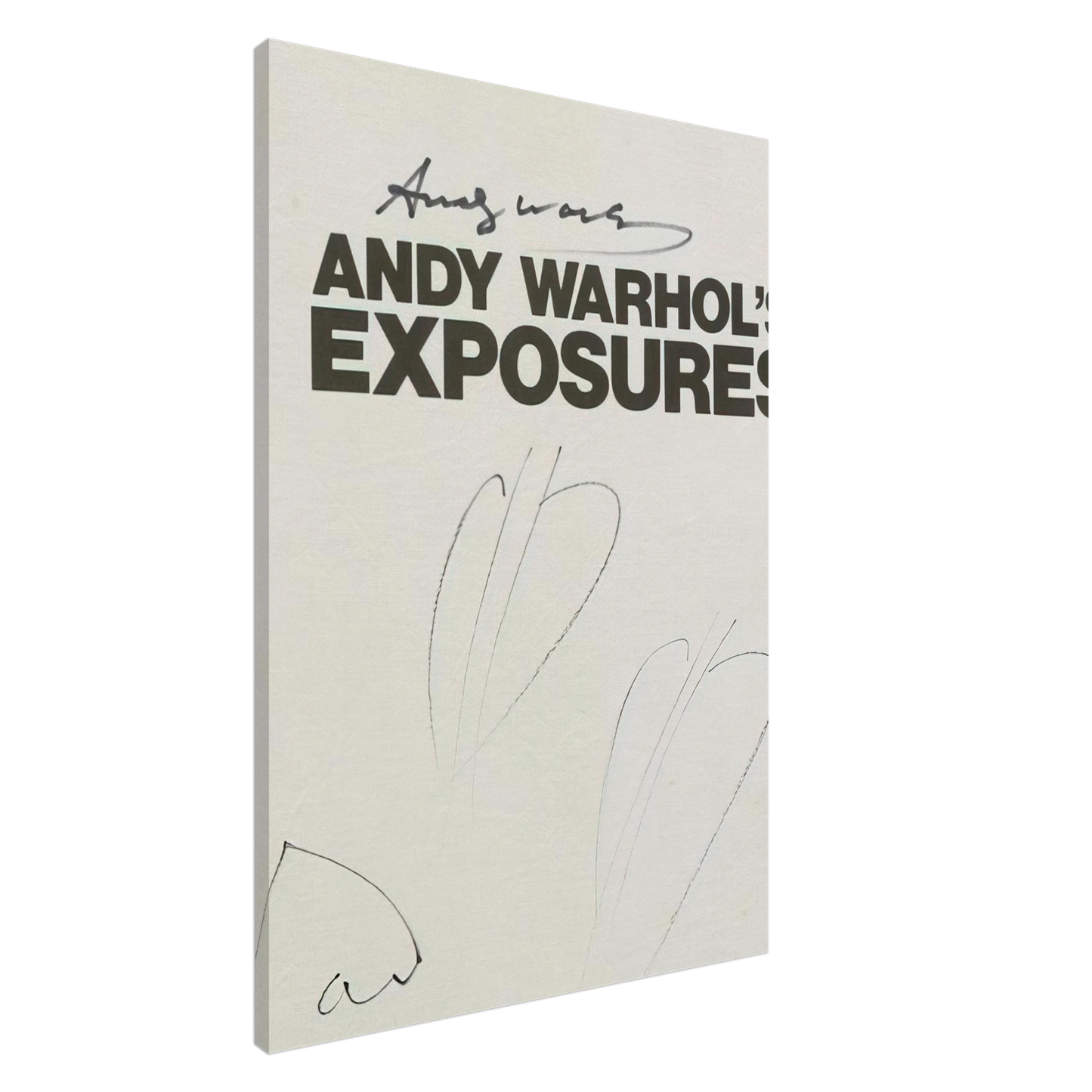 Andy Warhol - Butterfly Hearths  Andy Warhol's Exposures  Canvas - 20x30 cm / 8x12 inches-canvas