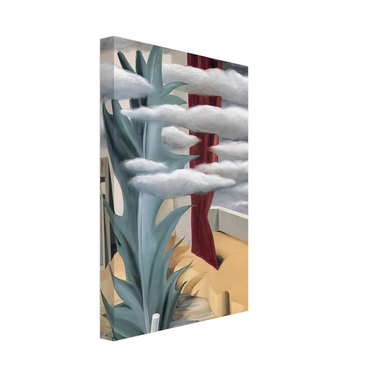 Rene Magritte - AFTER THE WATER THE CLOUDS 1926 Canvas - 40x60 cm / 16x24 inches-canvas