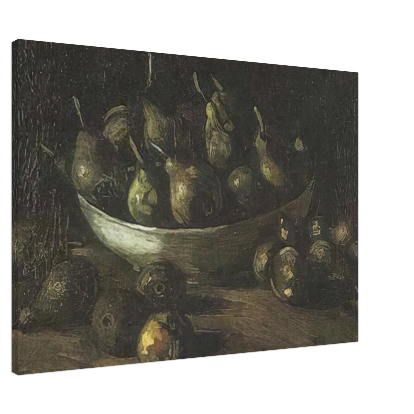 Vincent van Gogh - Still life with an Earthern bowl and pears Canvas - 20x30 cm / 8x12 inches-canvas